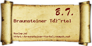 Braunsteiner Törtel névjegykártya